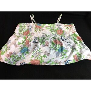 Torrid Womens Size 4X White Floral Bird Print‎ Cami Top
